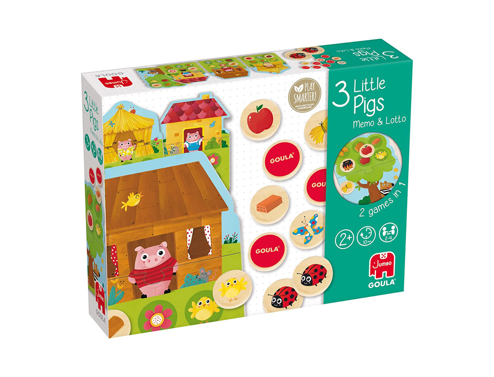 JUEGO GOULA EDUCATIVO MEMO & LOTO LOS 3 CERDITOS