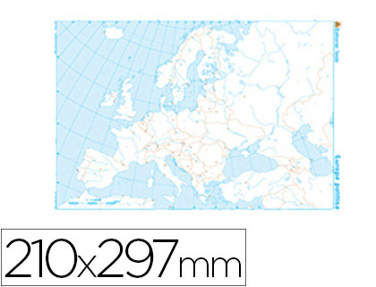 MAPA MUDO B/N DIN A4 EUROPA POLITICO