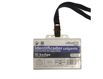 IDENTIFICADOR CON CORDON OFFICE BOX CON CORDON DE SEGURIDAD NEGRO
