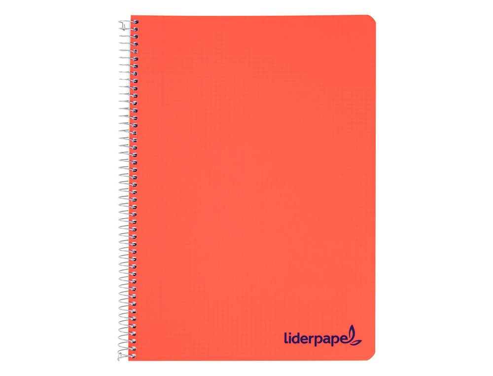 CUADERNO ESPIRAL LIDERPAPEL A4 WONDER TAPA PLASTICO 80H 90GR CUADRO 3MM CON MARGEN COLORES SURTIDOS