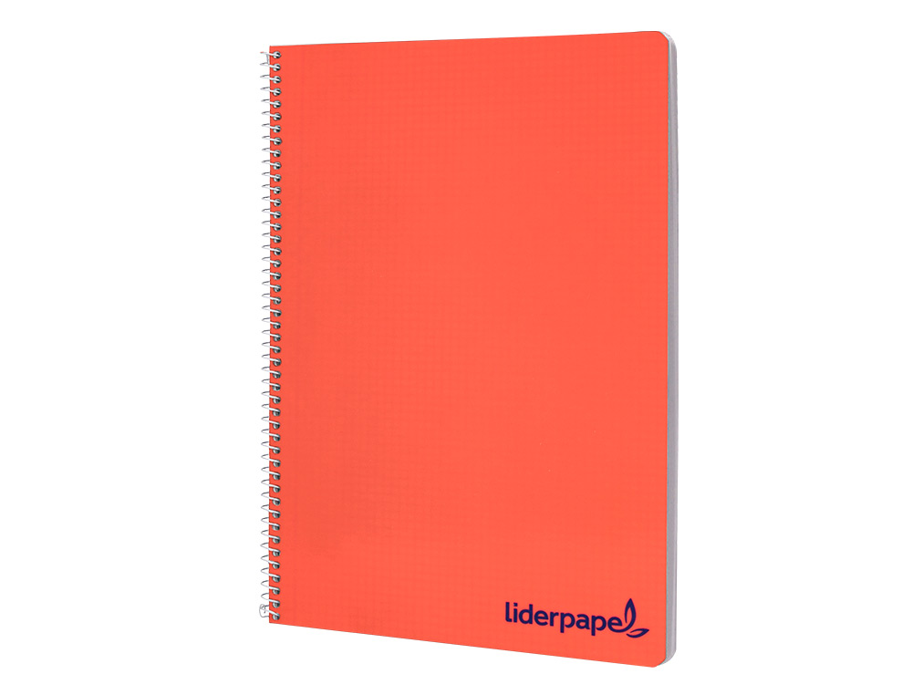 CUADERNO ESPIRAL LIDERPAPEL A4 WONDER TAPA PLASTICO 80H 90GR CUADRO 3MM CON MARGEN COLORES SURTIDOS