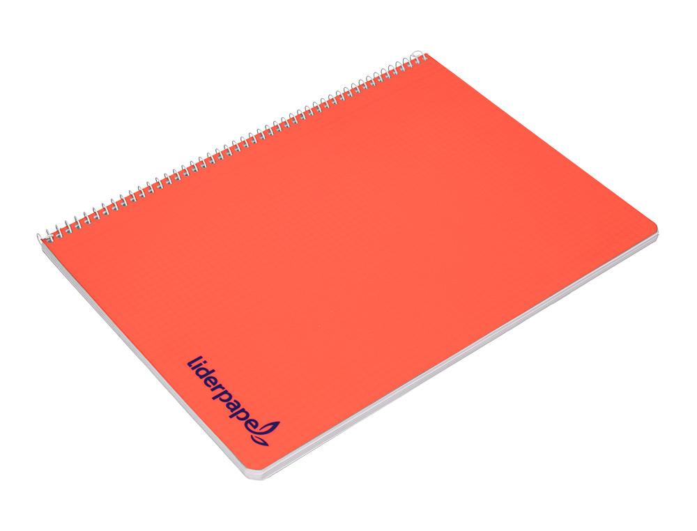 CUADERNO ESPIRAL LIDERPAPEL A4 WONDER TAPA PLASTICO 80H 90GR CUADRO 3MM CON MARGEN COLORES SURTIDOS