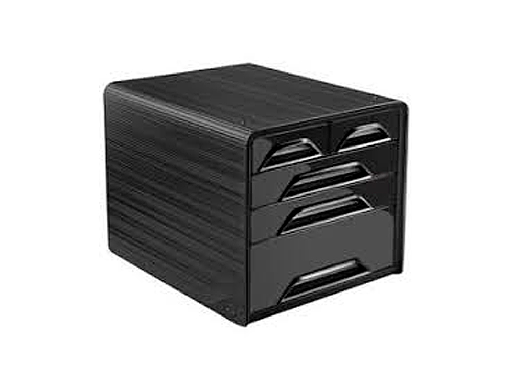 FICHERO CAJONES DE SOBREMESA CEP 5 CAJONES MIXTOS NEGRO/NEGRO 360X288X270 MM