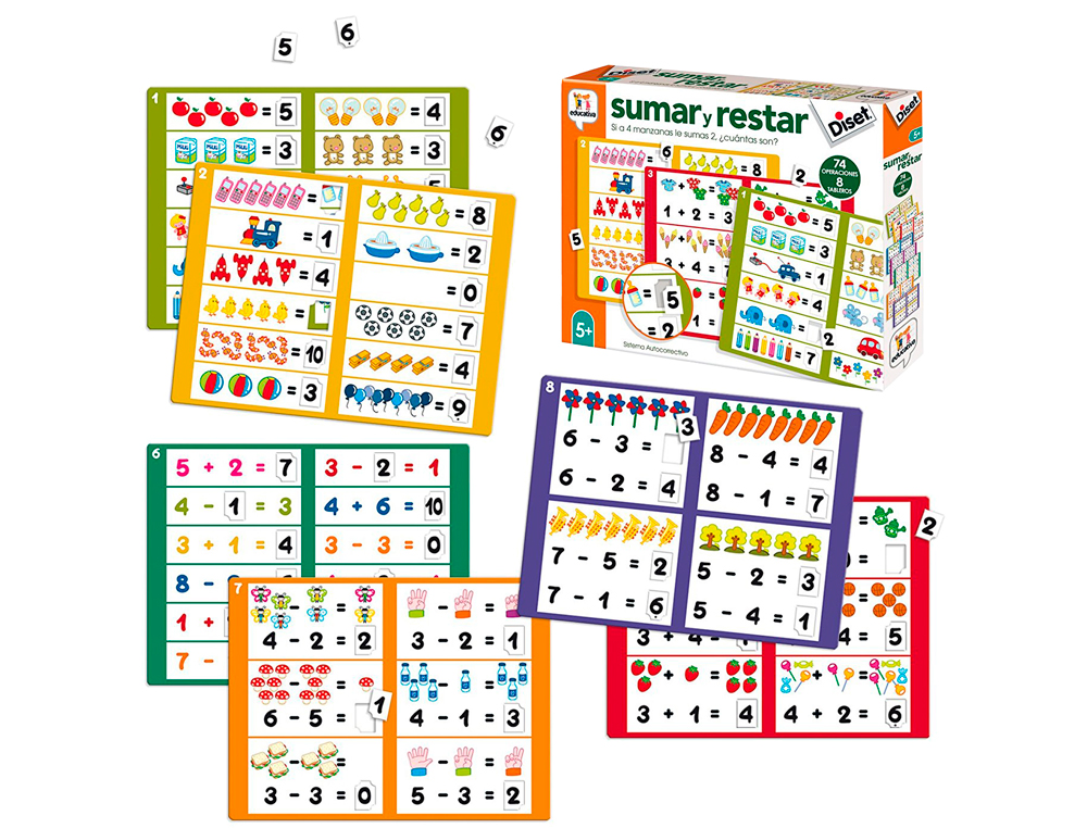 JUEGO DISET DIDACTICO SUMAR Y RESTAR