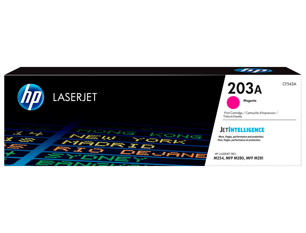 TONER HP 203A LASERJET PRO M254 / MFP M280 / MFP M281 MAGENTA 1300 PAGINAS