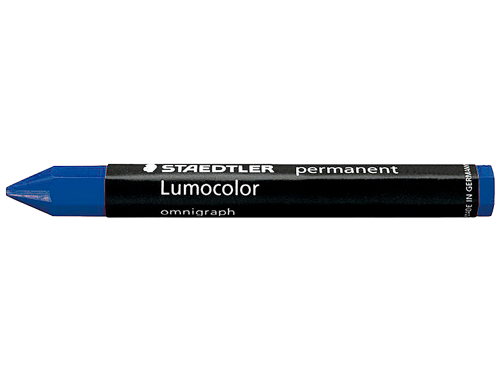 CERA STAEDTLER PARA MARCAR AZUL LUMOCOLOR PERMANENTE OMNIGRAPH 236 CAJA DE 12 UNIDADES