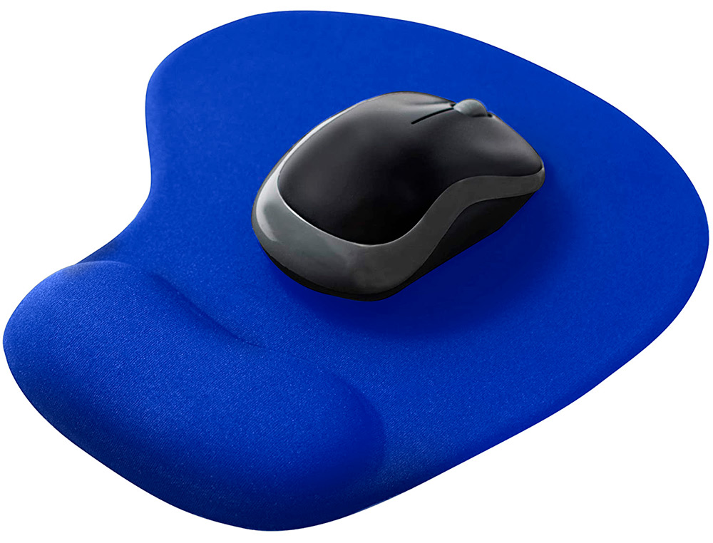ALFOMBRILLA PARA RATON Q-CONNECT REPOSAMUÑECAS DE GEL COLOR AZUL 190X230X20 MM