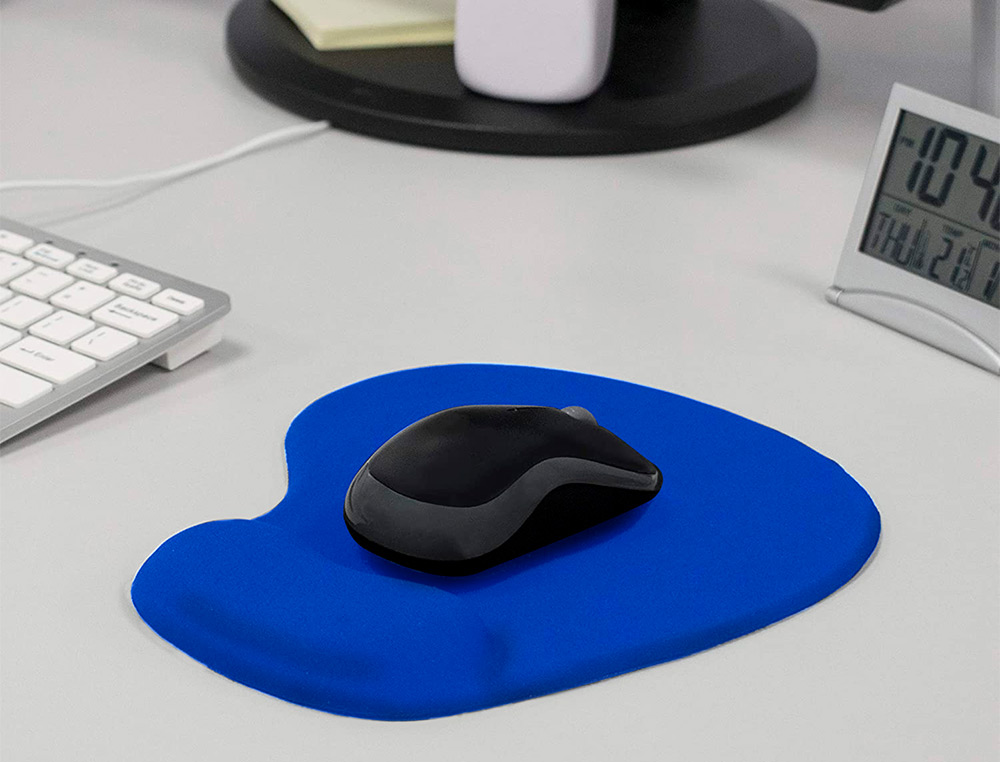 ALFOMBRILLA PARA RATON Q-CONNECT REPOSAMUÑECAS DE GEL COLOR AZUL 190X230X20 MM