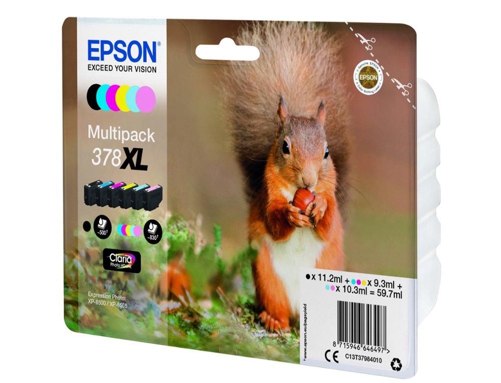 INK-JET EPSON 378 XL EXPRESSION HOME XP-8605 / 15000 / 8500 NEGRO AMARILLO CIAN MAGENTA CIAN CLARO