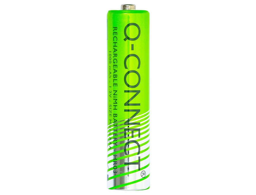 PILA Q-CONNECT ALCALINA AAA RECARGABLE BLISTER DE 2 UNIDADES