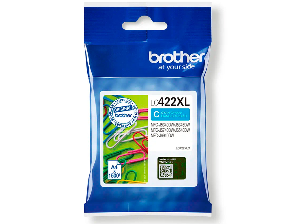 INK-JET BROTHER LC-422XLC CYAN MFC-J5340DW / MFC-J5740DW / MFC-J6540DW / MFC-J6940DW 1500 PAGINAS