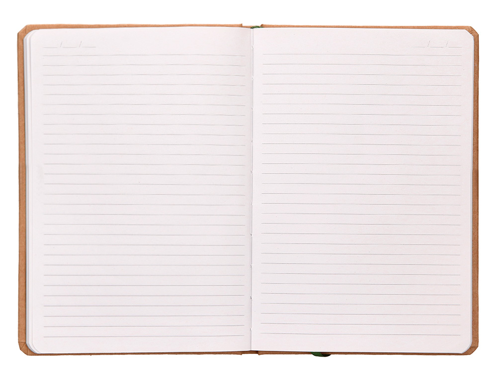 LIBRETA LIDERPAPEL ECOUSE 100% RECICLADA A5 96 HOJAS 70GR HORIZONTAL CON GOMILLA Y MARCA PAGINAS