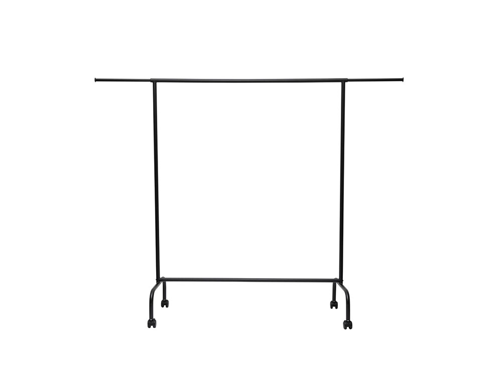 PERCHERO MAUL LIMBO CABALLETE EXTENSIBLE CON RUEDAS COLOR NEGRO 1270X505X1570 MM