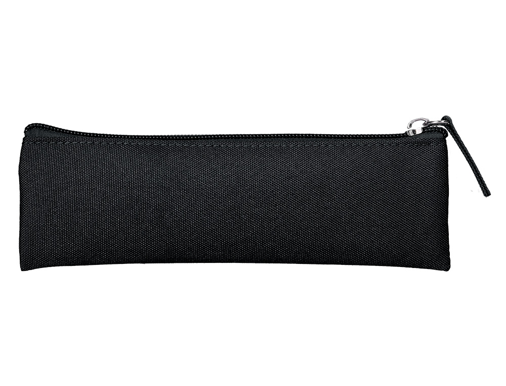 ESTUCHE PORTATODO LIDERPAPEL PLANO ESTRECHO UNA CREMALLERA 200X60 MM NEGRO