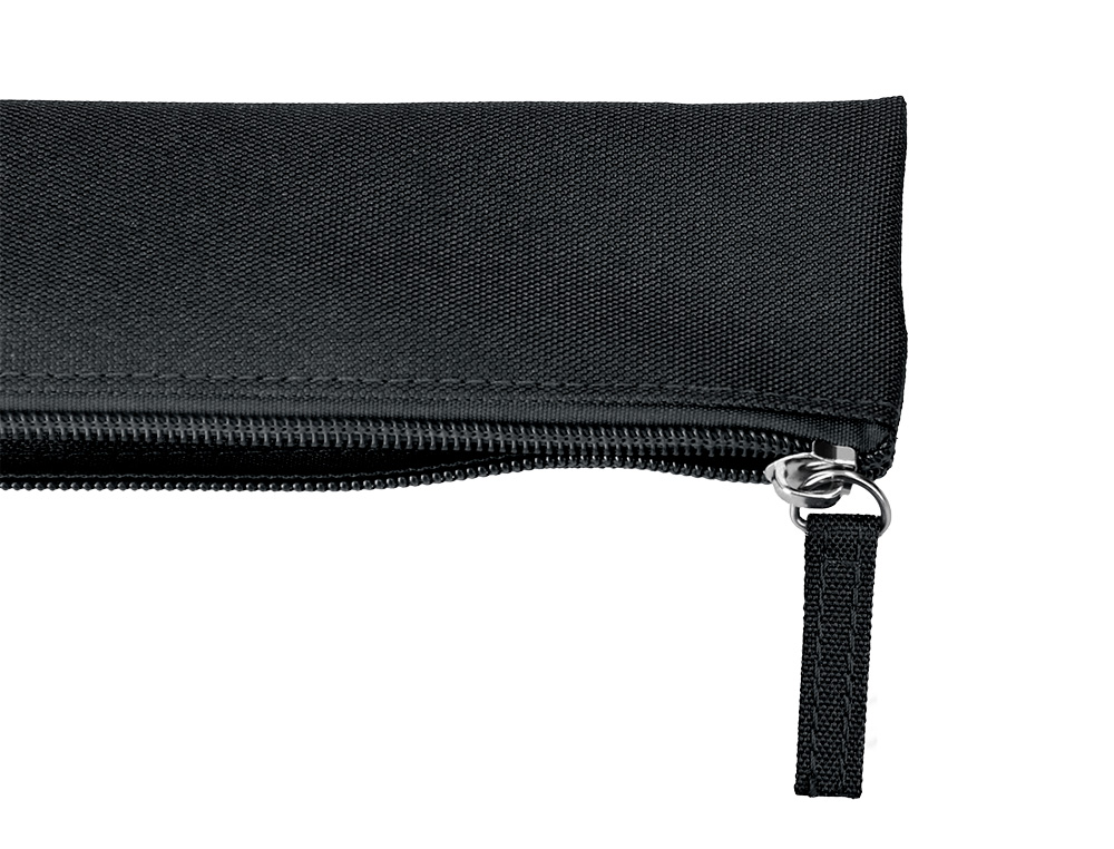 ESTUCHE PORTATODO LIDERPAPEL PLANO ESTRECHO UNA CREMALLERA 200X60 MM NEGRO