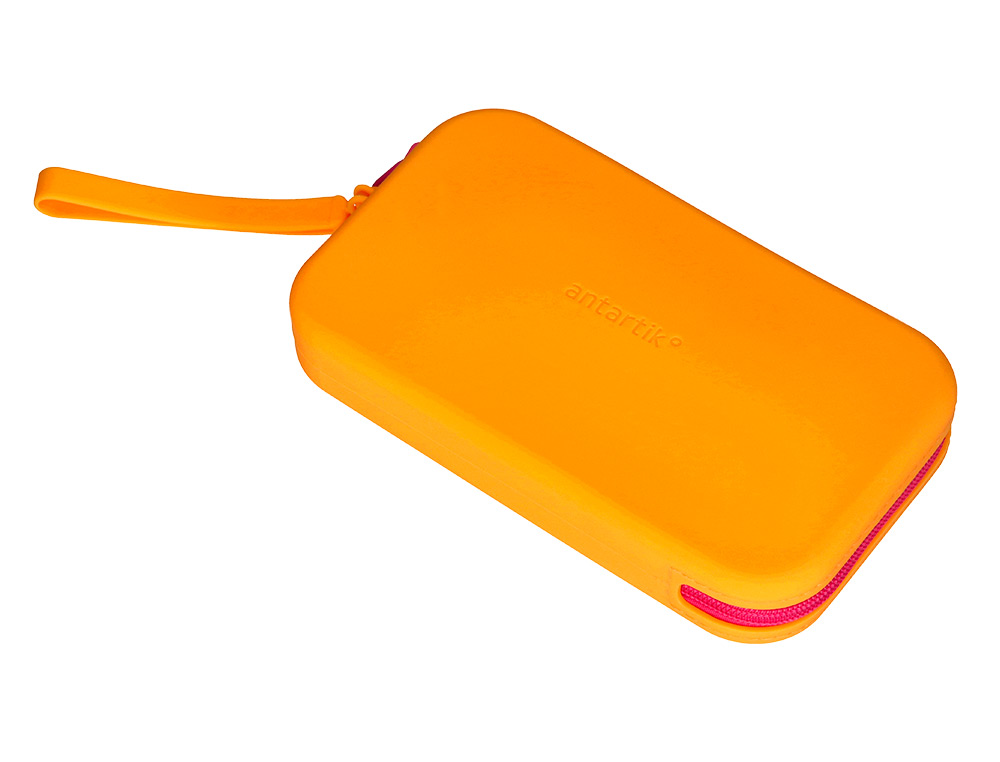 ESTUCHE PORTATODO ANTARTIK TROPICAL DIVE SILICONA SOFT RECTANGULAR 190X120X25 MM COLOR NARANJA