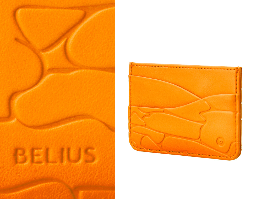 BOLIGRAFO Y WALLET BELIUS COCKTAILS MISOSA ALUMINIO NARANJA PLATEADO RELIEVE TINTACOLOR AZUL CAJA DE DISEÑO
