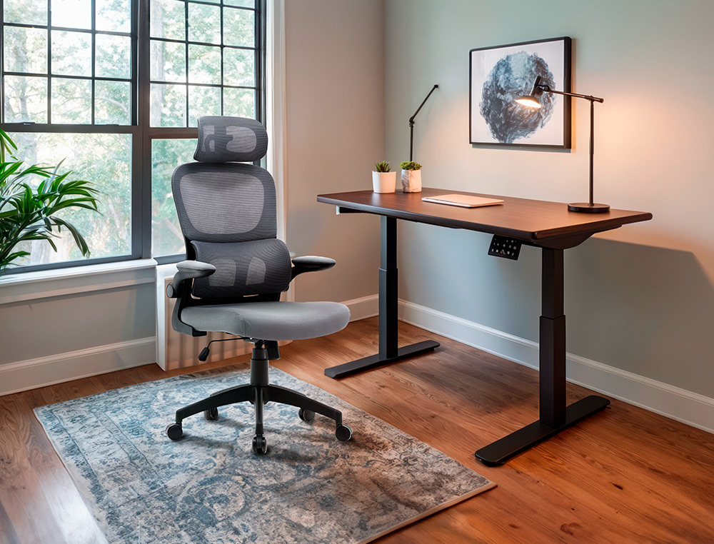 SILLA Q-CONNECT DIRECCION SORRENTO MALLA BASE METALICA ALT MAX 1320 ANC 650 PROF 600 MM RUEDAS PREMIUM GRIS