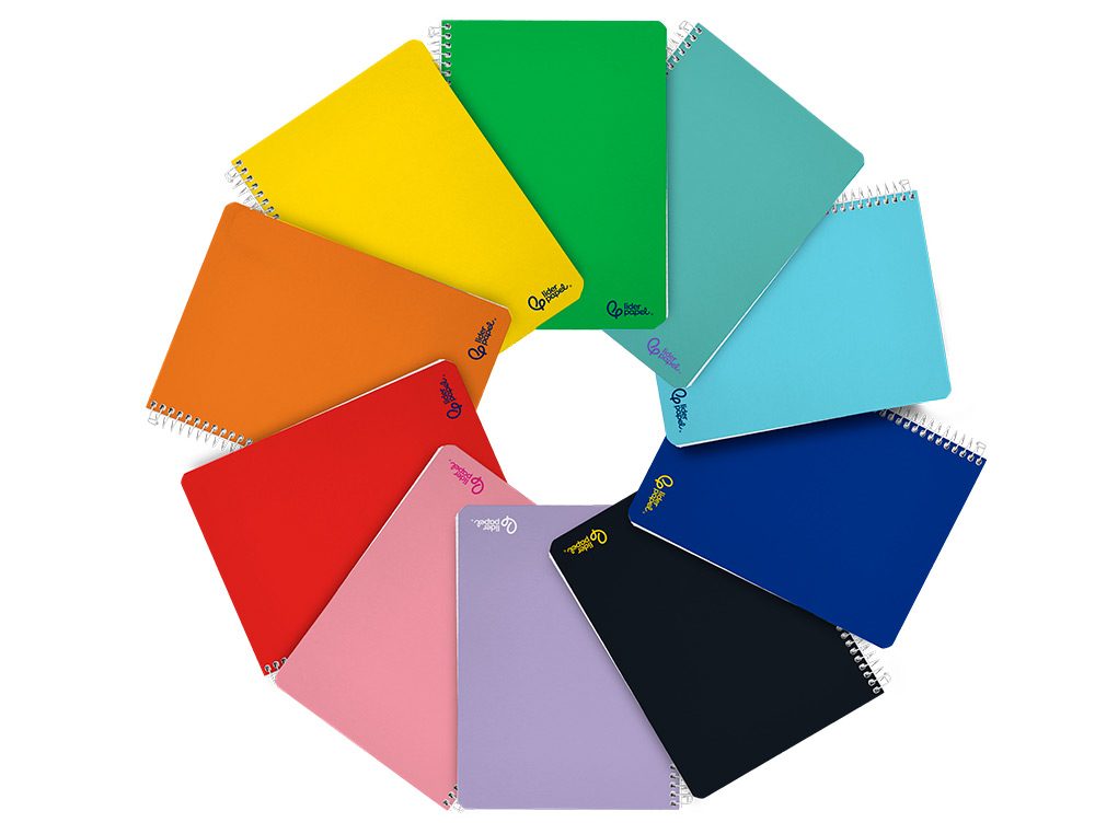 CUADERNO ESPIRAL LIDERPAPEL A4 SMART TAPA BLANDA 80H 75GR CUADRO 4 MM CON MARGEN COLORES SURTIDOS