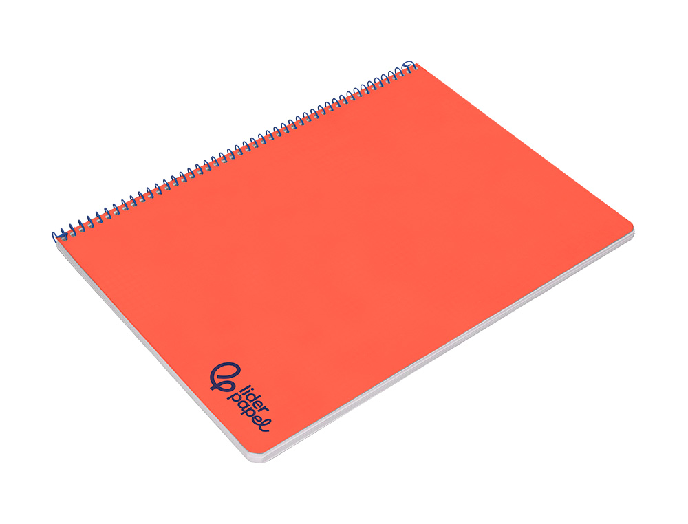 CUADERNO ESPIRAL LIDERPAPEL A4 WONDER TAPA PLASTICO 80H 90GR PAUTA ESTRECHA 2,5MM CON MARGEN COLOR ROJO