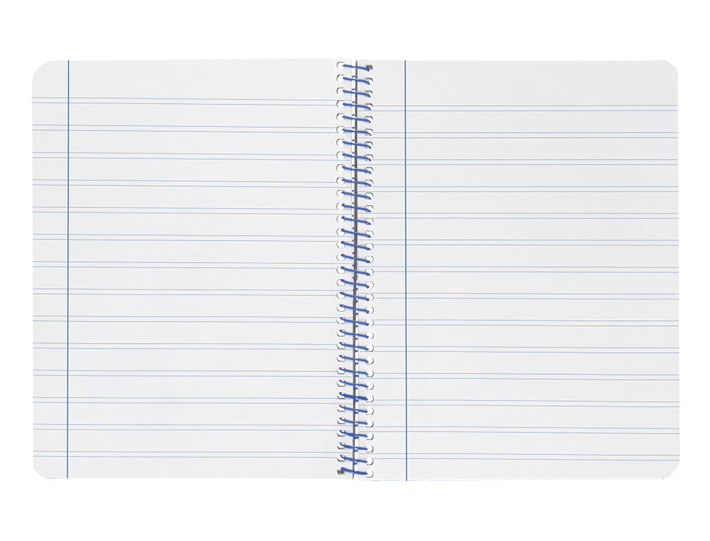 CUADERNO ESPIRAL LIDERPAPEL A4 WONDER TAPA PLASTICO 80H 90GR PAUTA ESTRECHA 2,5MM CON MARGEN COLOR ROJO