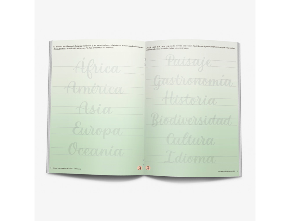 CUADERNO RUBIO LETTERING CALIGRAFIA CREATIVA VIAJANDO POR EL MUNDO