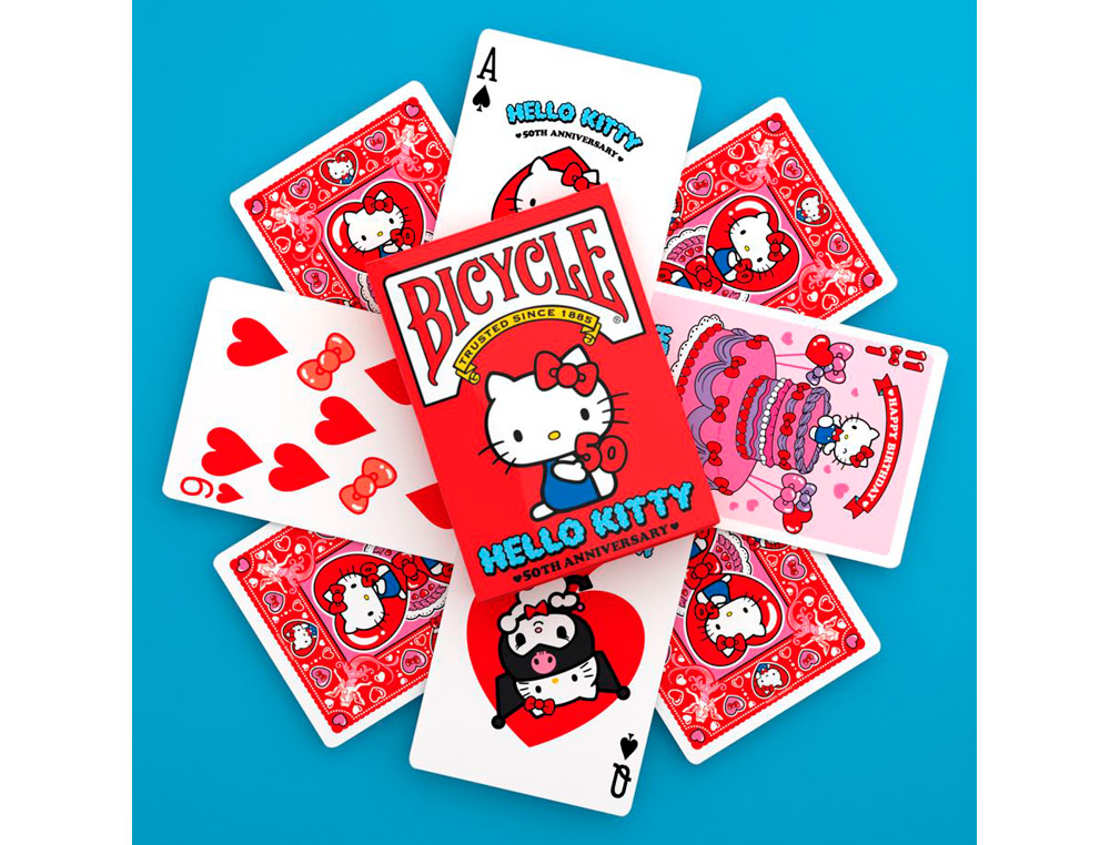 BARAJA DE CARTAS BICYCLE HELLO KITTY 50 ANIVERSARIO