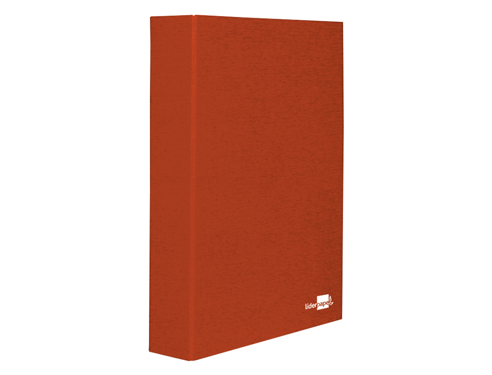 CARPETA DE 4 ANILLAS 25MM MIXTAS LIDERPAPEL FOLIO CARTON FORRADO PAPER COAT COLOR ROJO