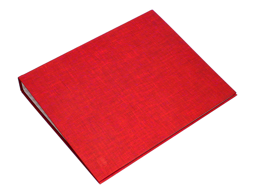 CARPETA DE 4 ANILLAS 25MM MIXTAS LIDERPAPEL FOLIO CARTON FORRADO PAPER COAT COLOR ROJO