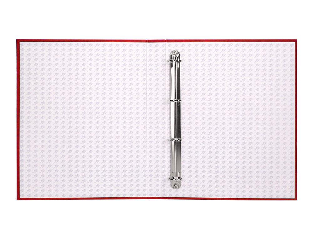 CARPETA DE 4 ANILLAS 25MM MIXTAS LIDERPAPEL FOLIO CARTON FORRADO PAPER COAT COLOR ROJO
