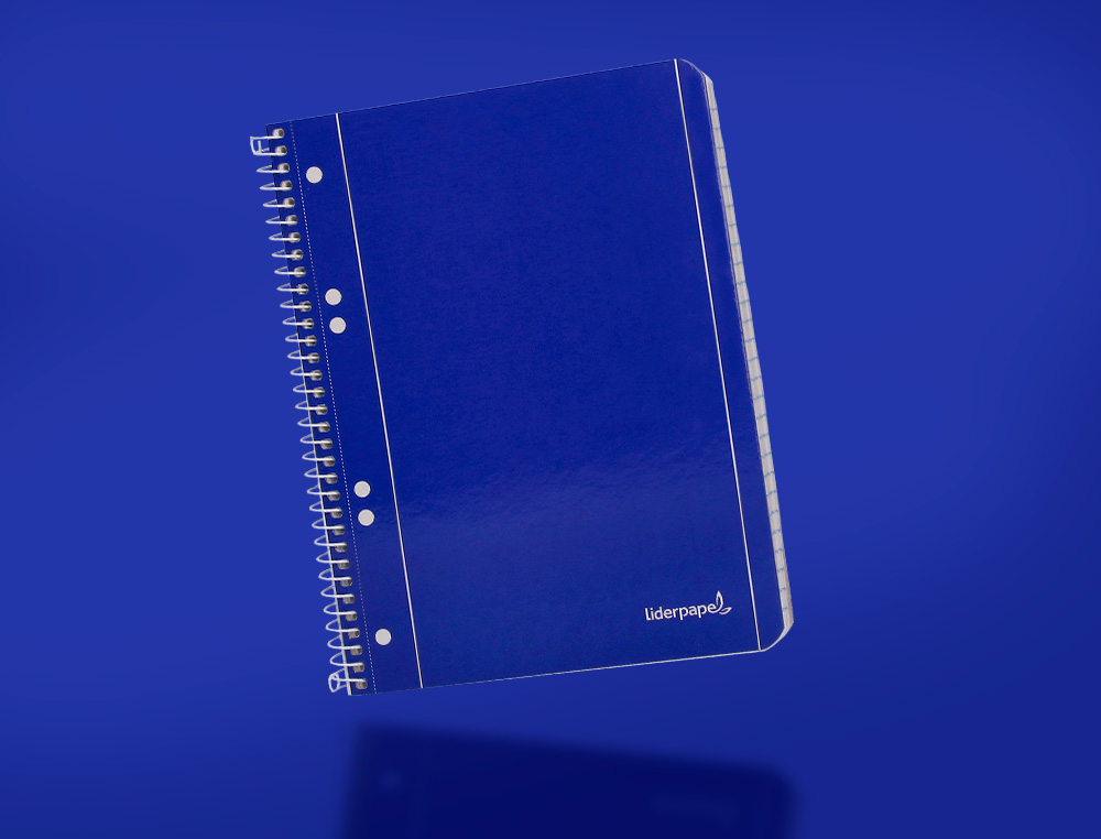 CUADERNO ESPIRAL LIDERPAPEL A5 MICRO SERIE AZUL TAPA BLANDA 80H 75GR CUADRO5MM 6 TALAD ROS AZUL