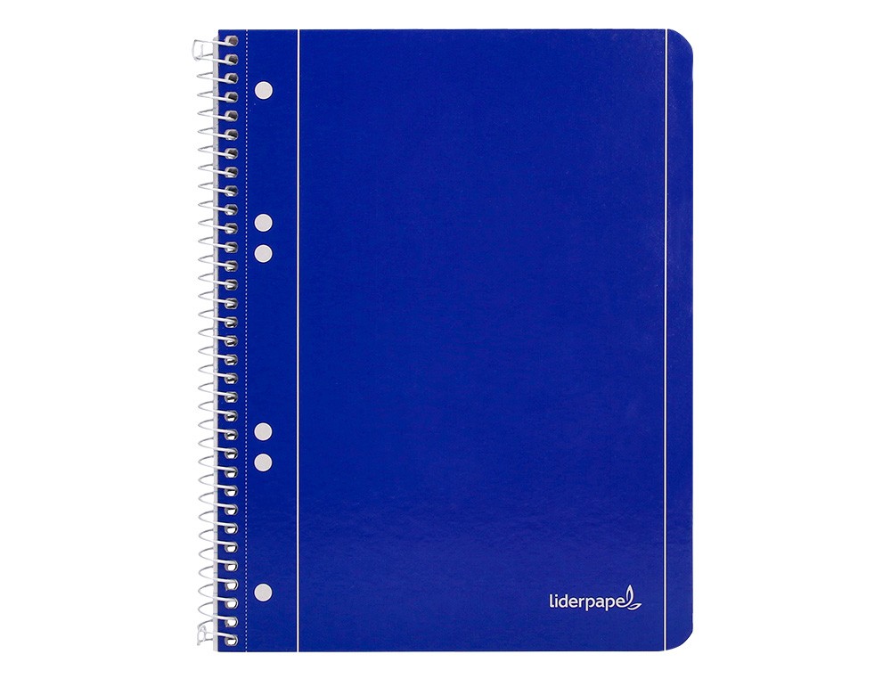 CUADERNO ESPIRAL LIDERPAPEL A5 MICRO SERIE AZUL TAPA BLANDA 80H 75GR CUADRO5MM 6 TALAD ROS AZUL