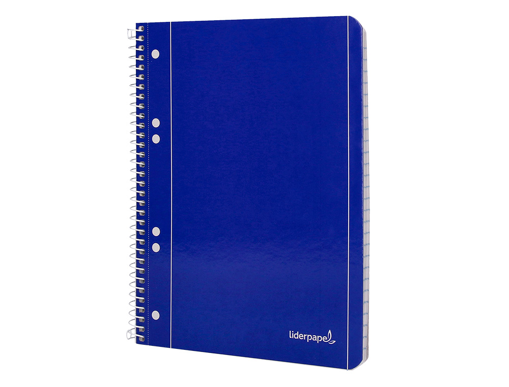 CUADERNO ESPIRAL LIDERPAPEL A5 MICRO SERIE AZUL TAPA BLANDA 80H 75GR CUADRO5MM 6 TALAD ROS AZUL
