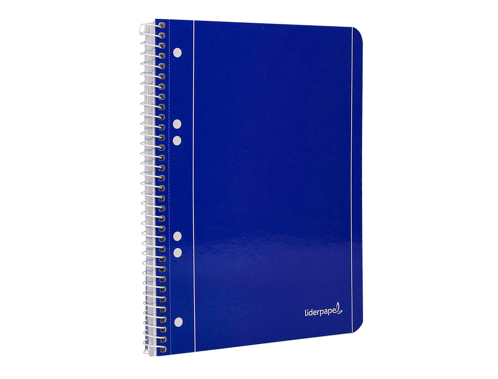 CUADERNO ESPIRAL LIDERPAPEL A5 MICRO SERIE AZUL TAPA BLANDA 80H 75GR CUADRO5MM 6 TALAD ROS AZUL
