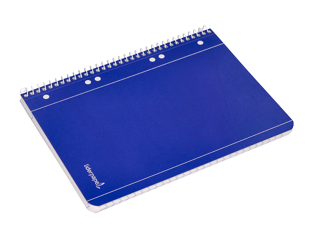 CUADERNO ESPIRAL LIDERPAPEL A5 MICRO SERIE AZUL TAPA BLANDA 80H 75GR CUADRO5MM 6 TALAD ROS AZUL