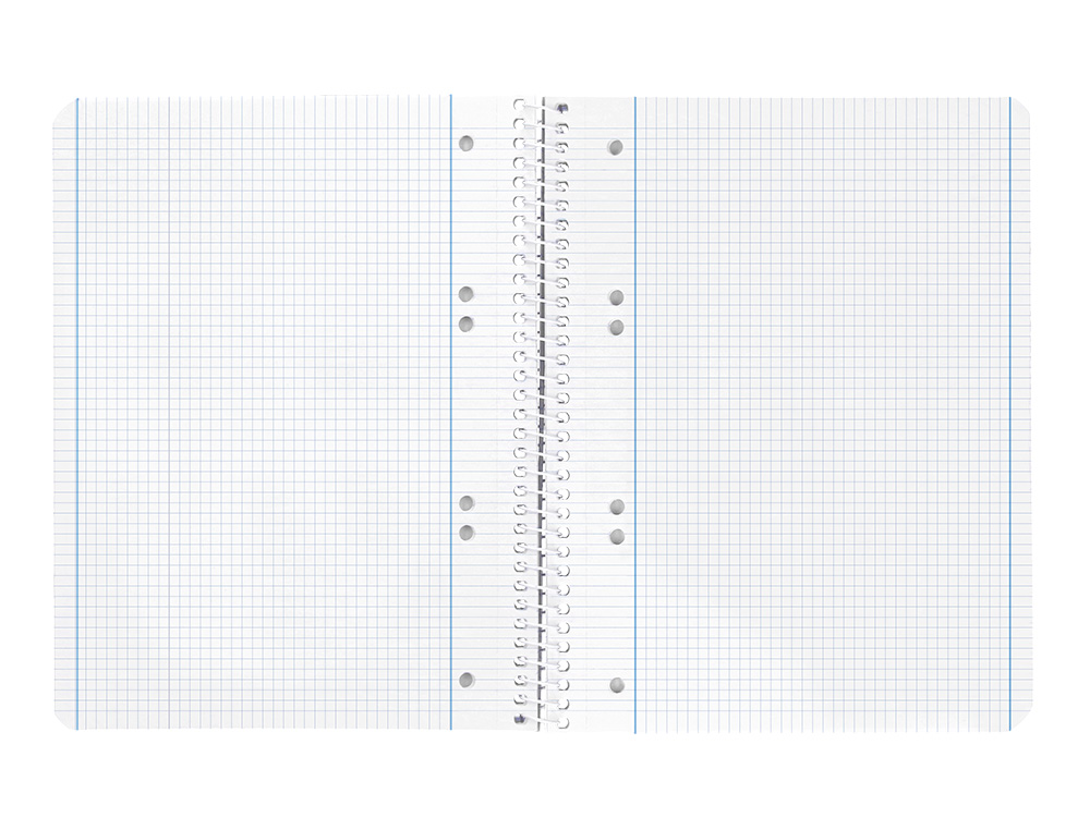 CUADERNO ESPIRAL LIDERPAPEL A5 MICRO SERIE AZUL TAPA BLANDA 80H 75GR CUADRO5MM 6 TALAD ROS AZUL