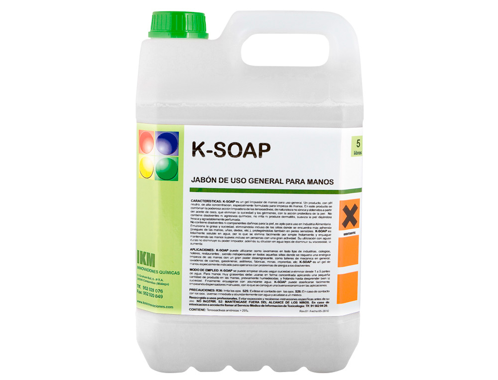 LIMPIADOR JABON PARA MANOS IKM GARRAFA 5 LITROS
