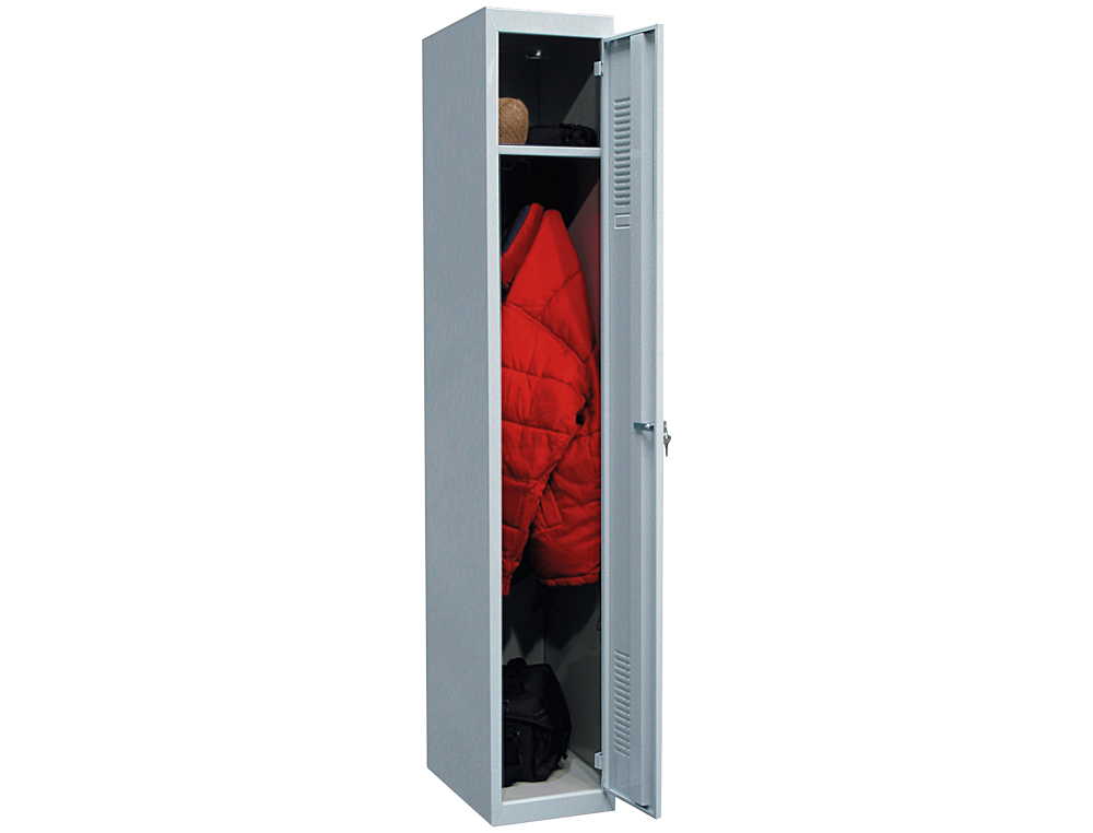TAQUILLA METALICA AR STORAGE 50X180X30 CM 1 PUERTA CON LLAVE COLOR GRIS INICIAL