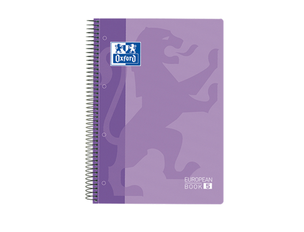 BLOC ESPIRAL OXFORD TAPA PLASTICO OPTIK PAPER MICROPERFORADO DIN A4+ 120H CUADRO 5 MM COLORES SURTIDOS