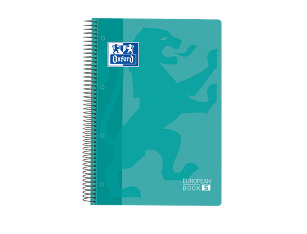 BLOC ESPIRAL OXFORD TAPA PLASTICO OPTIK PAPER MICROPERFORADO DIN A4+ 120H CUADRO 5 MM COLORES SURTIDOS