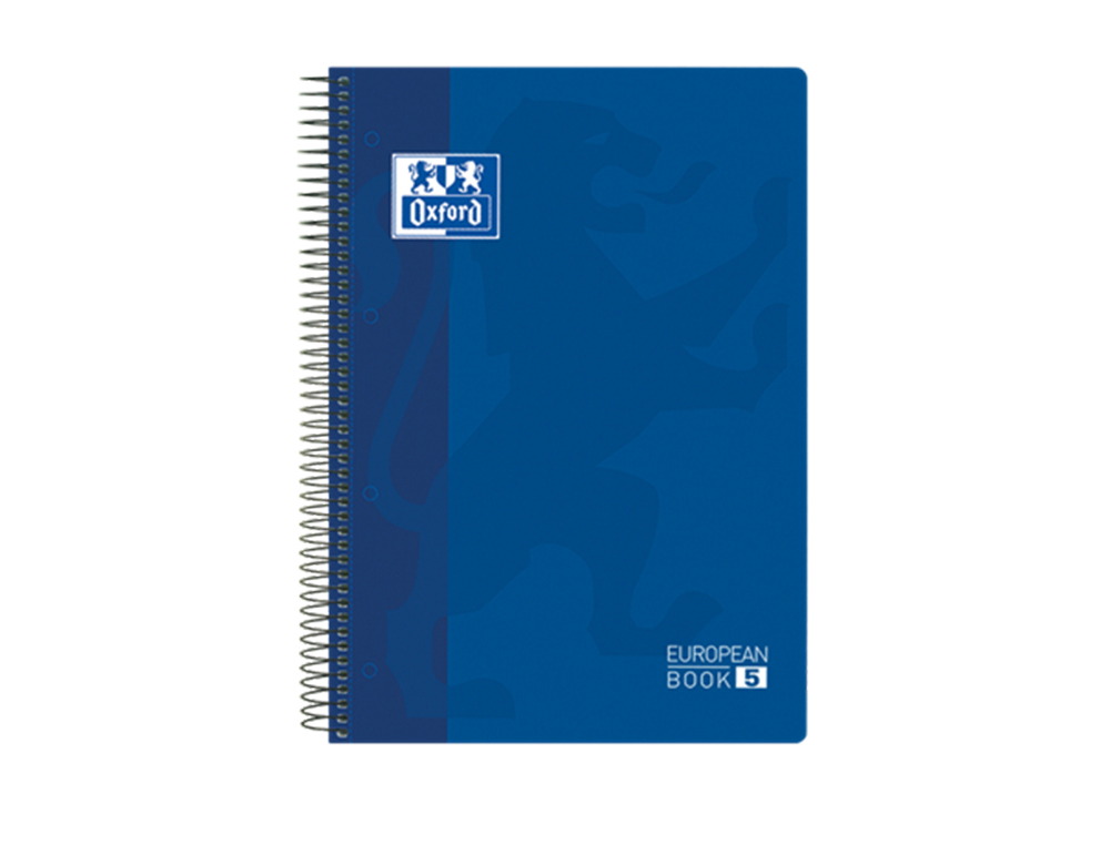 BLOC ESPIRAL OXFORD TAPA PLASTICO OPTIK PAPER MICROPERFORADO DIN A4+ 120H CUADRO 5 MM COLORES SURTIDOS