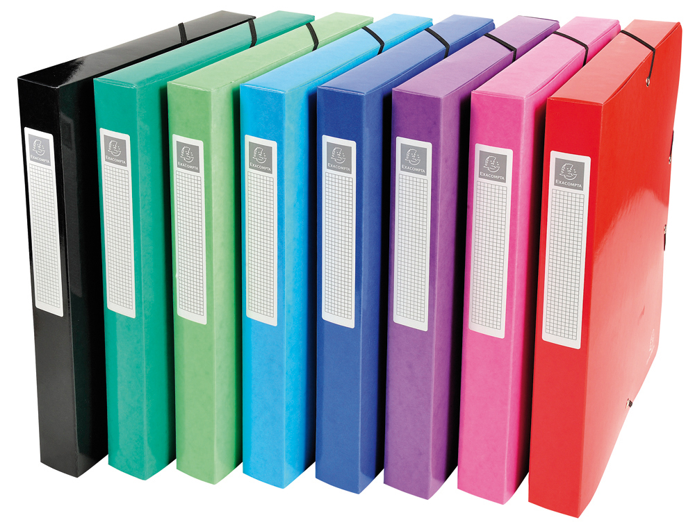 CARPETA PROYECTOS CARTON COMPACTO EXACOMPTA DIN A4 LOMO 40 MM 600 G/M2 COLORES SURTIDOS