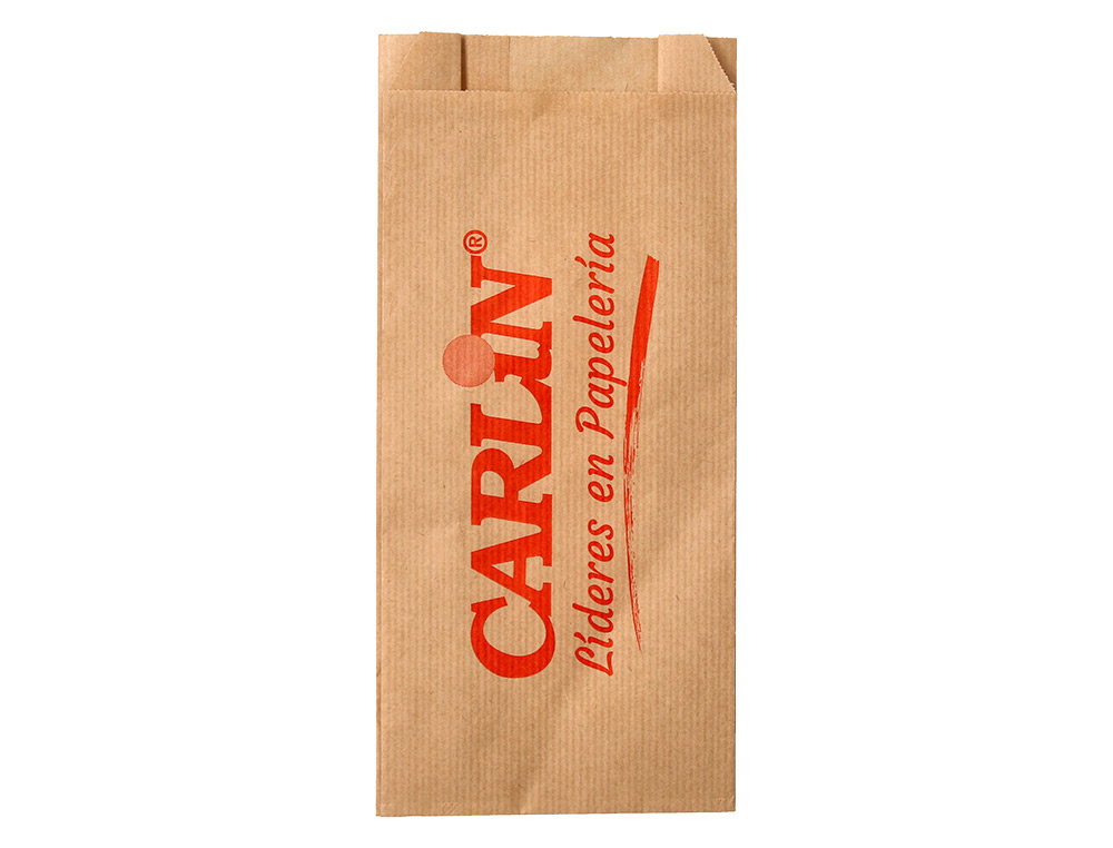 SOBRE KRAFT VERJURADO CARLIN 10X25+6 CM 50 GR CAJA DE 2500 UNIDADES