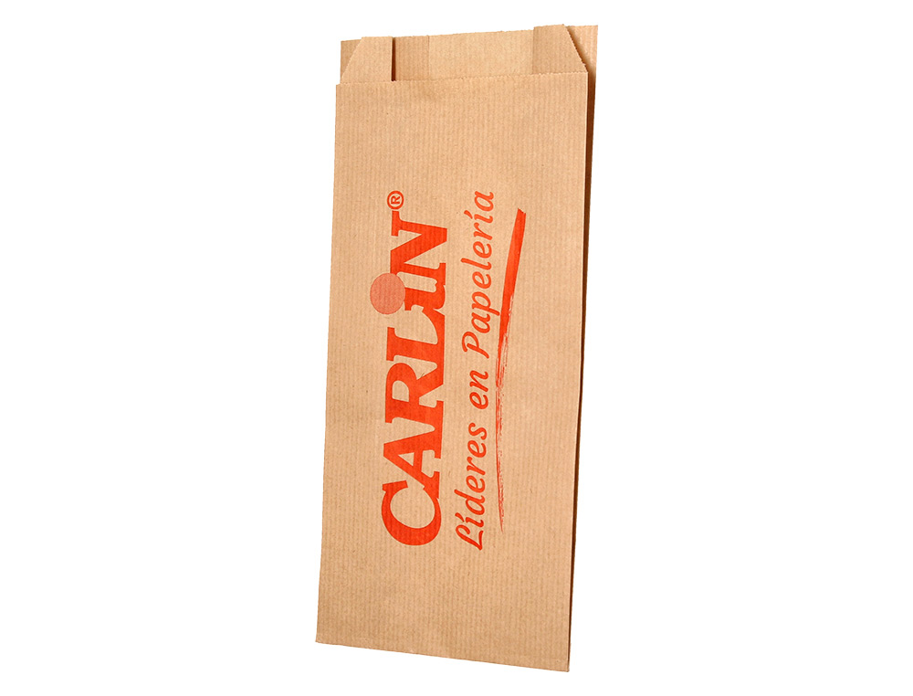 SOBRE KRAFT VERJURADO CARLIN 10X25+6 CM 50 GR CAJA DE 2500 UNIDADES