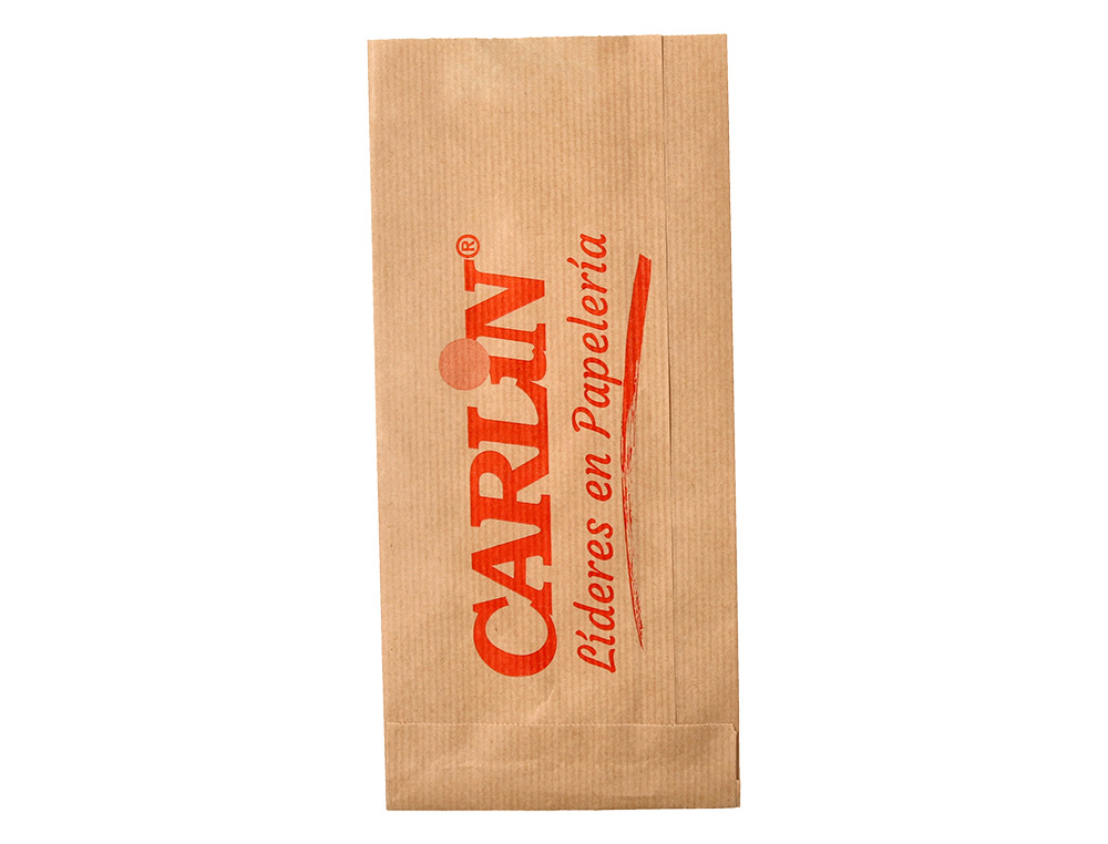 SOBRE KRAFT VERJURADO CARLIN 10X25+6 CM 50 GR CAJA DE 2500 UNIDADES