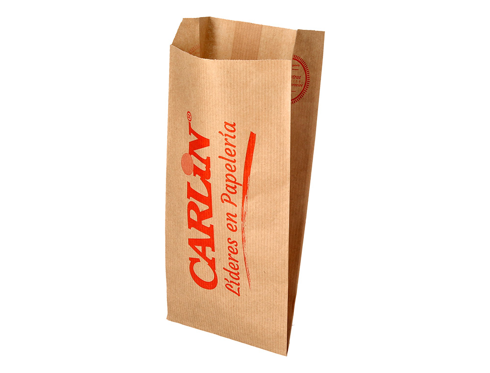 SOBRE KRAFT VERJURADO CARLIN 10X25+6 CM 50 GR CAJA DE 2500 UNIDADES