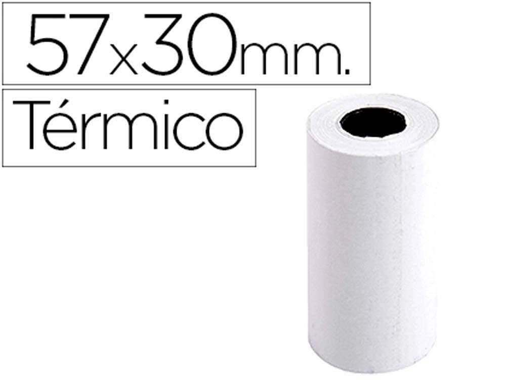 ROLLO PAPEL TERMICO 57x30/35 BLANCO DATAFONO, TPV