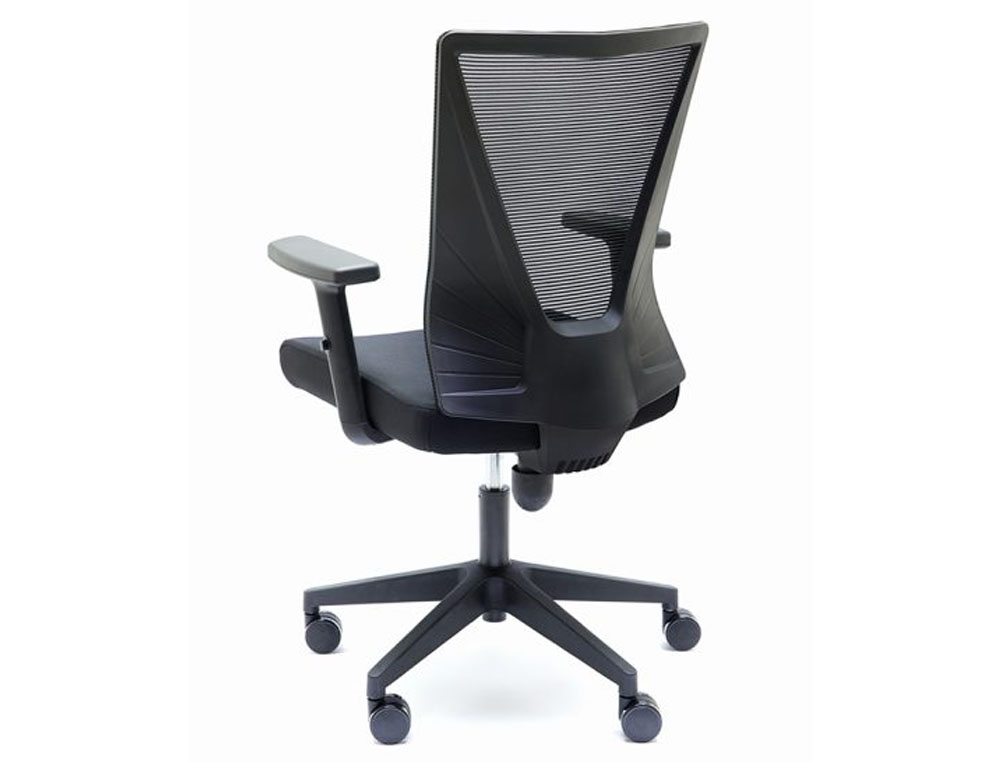 SILLA TIRANA BLANCO RESPALDO MALLA CON BRAZOS REG.