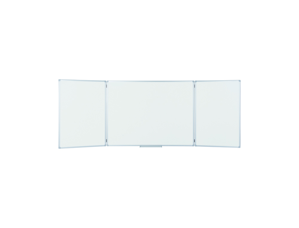 PIZARRA BLANCA BI-OFFICE TRIPTICA ECO MAGNETICA ACERO LACADO MARCO ALUMINIO 90X60 CM