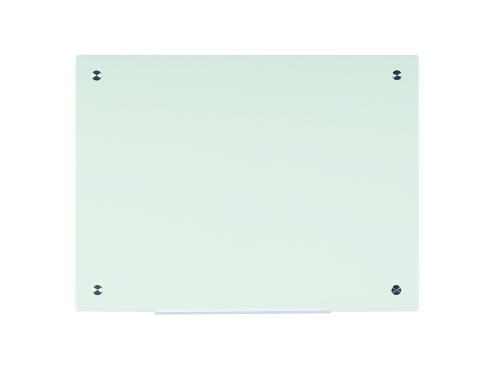 PIZARRA CRISTAL BI-OFFICE MAGNETICA SIN MARCO BLANCA 90X60 CM